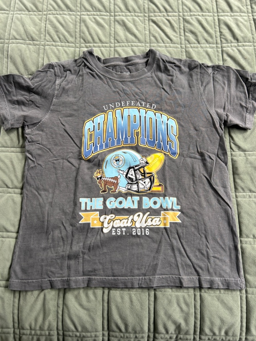Kids' Champions Graphic Tee - Gray "The Goat Bowl"
GOAT USA